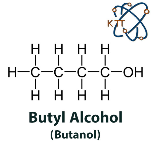ساختار شیمیایی بوتیل الکل یا بوتانول