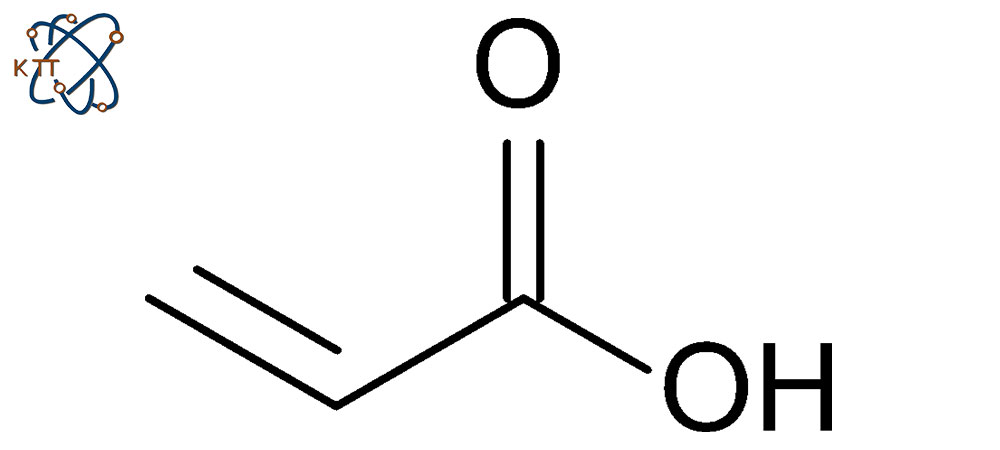 ساختار شیمیایی مولکول اکریلیک اسید
