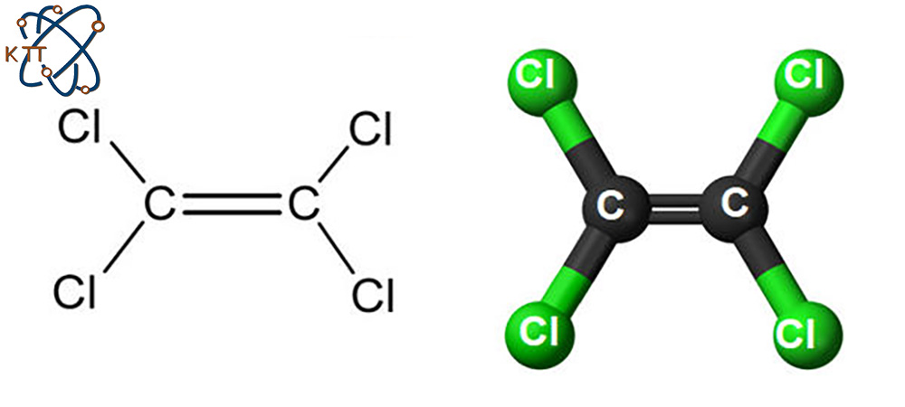 فرمول ساختاری و فرمول شیمیایی پرکلرواتیلن