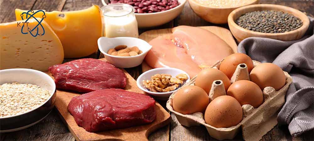 مواد غذایی حاوی کراتین؛ تخم مرغ، گوشت قرمز، مرغ، پنیر، شیر